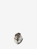 MEN'S ALEXANDER McQUEEN DIVIDED SKULL RING SILVER