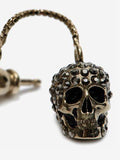 WOMEN'S ALEXANDER McQUEEN PAVE SKULL CHAIN EARRINGS GOLD