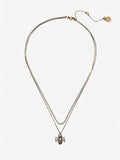 WOMEN'S ALEXANDER McQUEEN PAVÉ SPIDER NECKLACE ANTIQUE GOLD