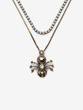 WOMEN'S ALEXANDER McQUEEN PAVÉ SPIDER NECKLACE ANTIQUE GOLD