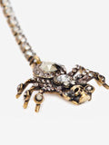 WOMEN'S ALEXANDER McQUEEN PAVÉ SPIDER CHAIN EARRINGS ANTIQUE GOLD