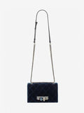 WOMEN'S ALEXANDER McQUEEN JEWELLED SATCHEL OLTREMARE