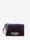 WOMEN'S ALEXANDER McQUEEN JEWELLED SATCHEL OLTREMARE