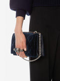 WOMEN'S ALEXANDER McQUEEN JEWELLED SATCHEL OLTREMARE