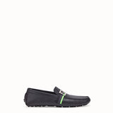 MEN'S FENDI LOAFERS Black leather drivers