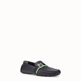 MEN'S FENDI LOAFERS Black leather drivers