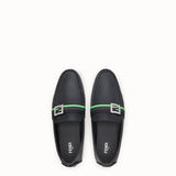 MEN'S FENDI LOAFERS Black leather drivers