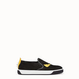 MEN'S FENDI SNEAKER slip-on in black leather