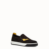 MEN'S FENDI SNEAKER slip-on in black leather