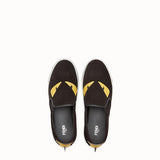 MEN'S FENDI SNEAKER slip-on in black leather