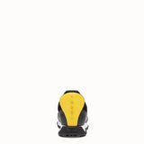 MEN'S FENDI SNEAKER Black and yellow leather lace-up