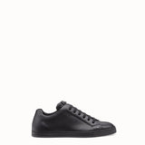 MEN'S FENDI SNEAKER Black leather low-tops