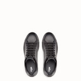 MEN'S FENDI SNEAKER Black leather low-tops