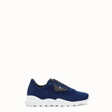 MEN'S FENDI SNEAKER Blue fabric running shoes