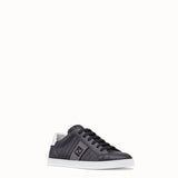 MEN'S FENDI SNEAKER Black leather low-tops