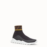 MEN'S FENDI SNEAKER Black tech fabric high-tops
