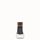 MEN'S FENDI SNEAKER Black tech fabric high-tops