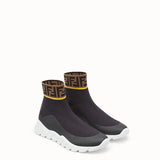 MEN'S FENDI SNEAKER Black tech fabric high-tops