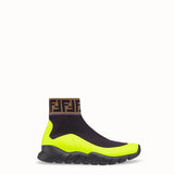 MEN'S FENDI SNEAKER Black tech fabric high-tops