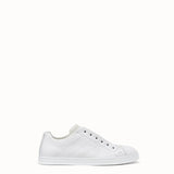MEN'S FENDI White leather slip-ons