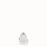 MEN'S FENDI White leather slip-ons