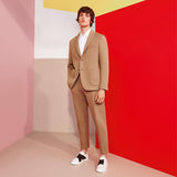 MEN'S FENDI White leather slip-ons