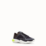 MEN'S FENDI SNEAKER Black tech fabric low-tops