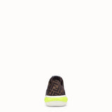 MEN'S FENDI SNEAKER Black tech fabric low-tops