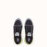 MEN'S FENDI SNEAKER Black tech fabric low-tops