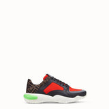 MEN'S FENDI SNEAKER Red tech fabric low-tops