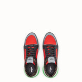 MEN'S FENDI SNEAKER Red tech fabric low-tops