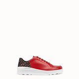 MEN'S FENDI SNEAKER Red leather low-tops