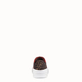 MEN'S FENDI SNEAKER Red leather low-tops