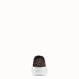 MEN'S FENDI SNEAKER Blue leather low-tops