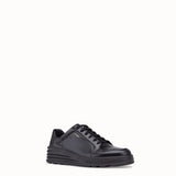MEN'S FENDI SNEAKER Black leather low-tops