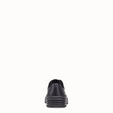 MEN'S FENDI SNEAKER Black leather low-tops
