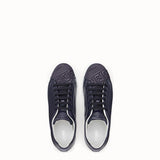 MEN'S FENDI SNEAKER Blue leather low-tops