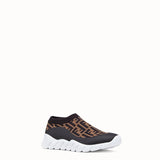 MEN'S FENDI SNEAKER Brown tech fabric low-tops