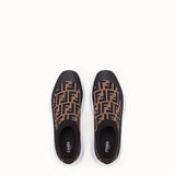 MEN'S FENDI SNEAKER Brown tech fabric low-tops