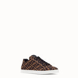 MEN'S FENDI SNEAKER Brown tech fabric low-tops