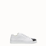 MEN'S FENDI White leather slip-ons