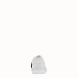 MEN'S FENDI White leather slip-ons