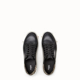 MEN'S FENDI SNEAKER Black leather low-tops
