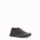 MEN'S FENDI SNEAKER Black tech fabric low-tops