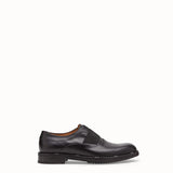 MEN'S FENDI OXFORD SHOES Black leather slip-ons