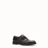MEN'S FENDI OXFORD SHOES Black leather slip-ons