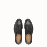 MEN'S FENDI OXFORD SHOES Black leather slip-ons