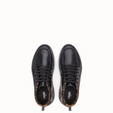 MEN'S FENDI SNEAKER Black leather lace-ups
