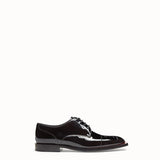 MEN'S FENDI LACE-UPS Black patent leather lace-up