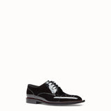 MEN'S FENDI LACE-UPS Black patent leather lace-up